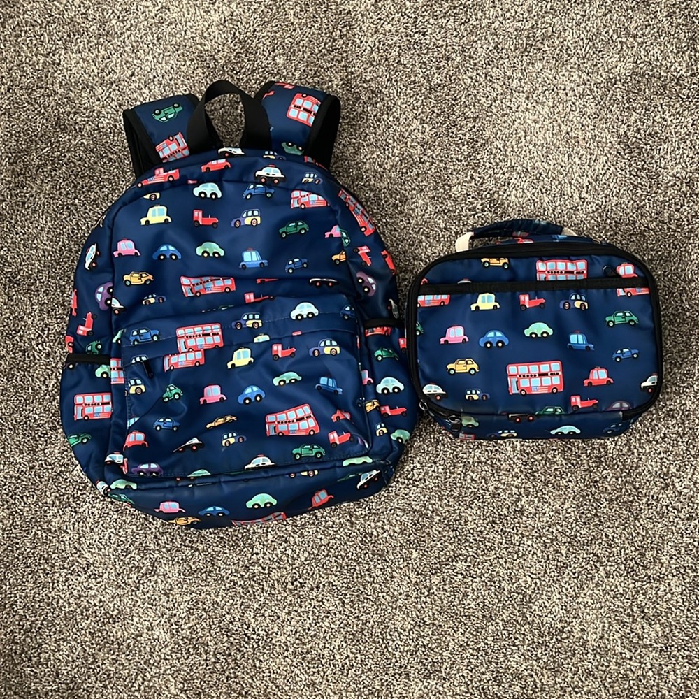 Colorful Car Print Backpack